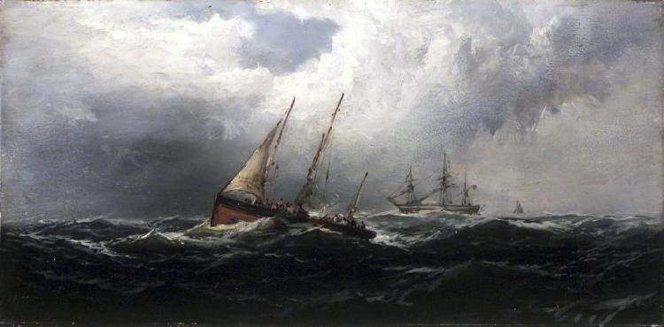 James Hamilton After a Gale Wreckers Sweden oil painting art